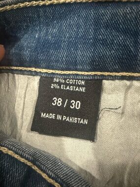 SPARK Men's Premium Denim Jeans - Blue with Tan Patch